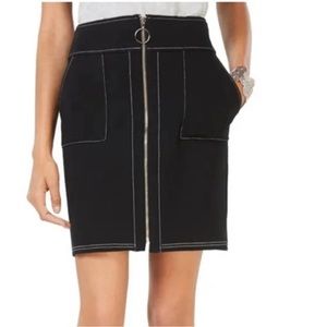 INC Ponte Zip Mini Skirt